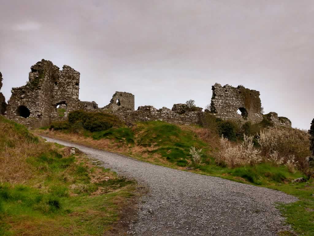 The climb up Rock Of Dunamase Ireland is moderate and well worth it once you reach the top